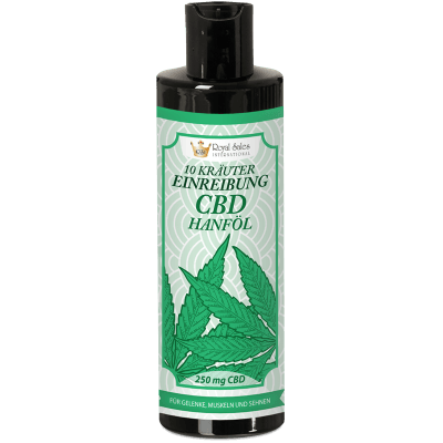 CBD масло с 10 билки 250 мл – релаксиращо, немазно, с противовъзпалително действие за мускули и стави