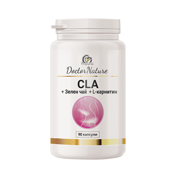 Doctor Nature CLA + Зелен чай + L-карнитин, 90 капсули при наднормено тегло и оксидативен стрес