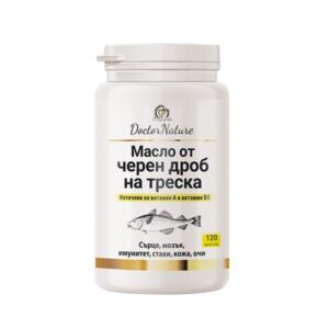 Doctor Nature Масло от черен дроб на треска, 120 капсули за сърдечно здраве и високи нива на холестерол