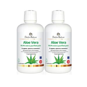 2 броя Dr. Nature Алое Вера чист сок - 1000мл + ПОДАРЪК ИЗНЕНАДА